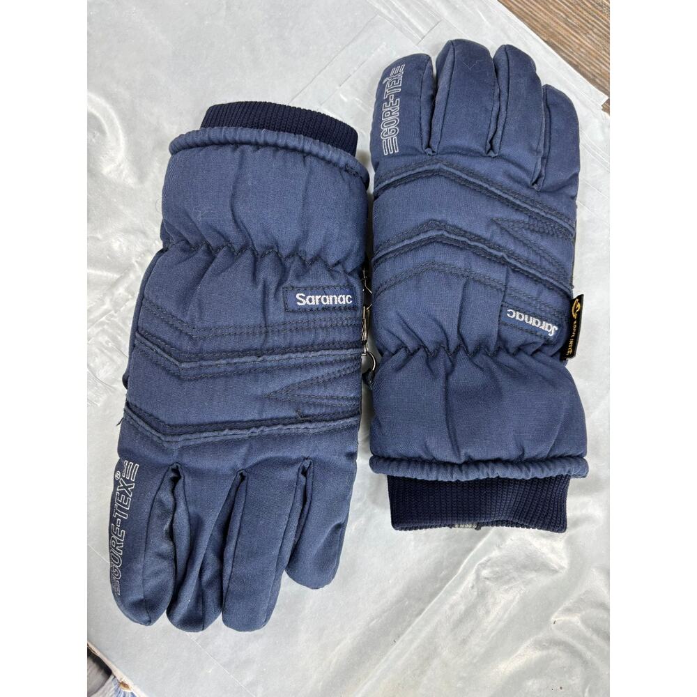 Saranac Gore-Tex Waterproof Insulated B-4 Ski Gloves Womens Size M Blue